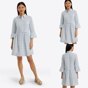 Draper James Blue Bell Sleeve Tiered Dress